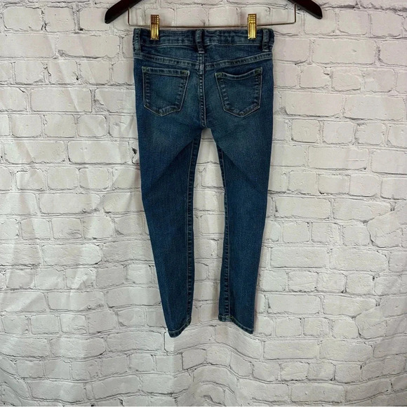 Gap denim super stretch super skinny sz 6 girls denim blue jeans boho - Picture 2 of 9